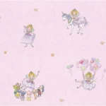 German wallpaper for youth and children, size 10 m x 0.53 m, pink color, model 298802 