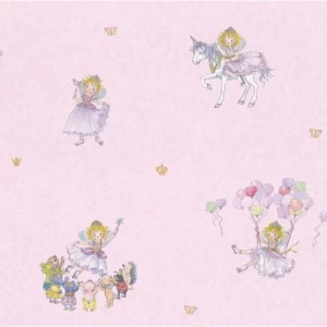 German Wallpaper for Youth and Children 10m x 0.53m Pink, Model 298802 | Balbaid Decor Company