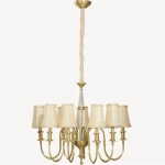 ثريا نحاسية تصميم عصري، ارتفاع 47 سم، عرض 46 سم، طول 56 سم