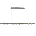 Tall Chandelier, 180 cm Length, Black Color