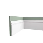 نعلات فوم PU، ارتفاع 18 سم، سمك 2 سم، طول 2.44 متر، أبيض | شركة زخارف