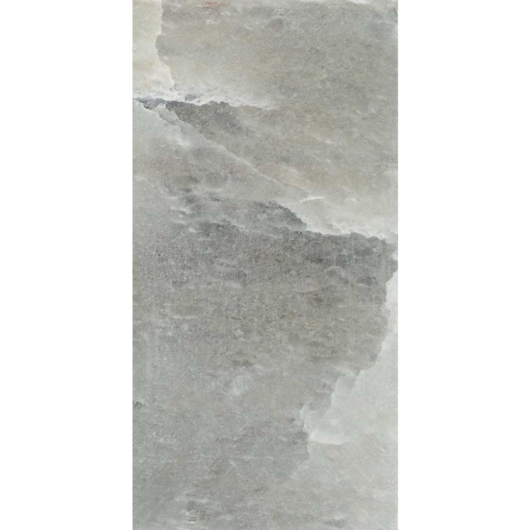 Italian Porcelain Rock Salt Glossy Finish 60x120 cm Gray | Rock Salt