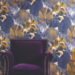 ورق حائط مشجر طول 1.005سم، عرض 53سم، لون بنفسجي، موديل تريبت