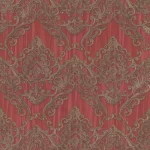 Italian Wall Decoration, Red with Beige Color, Length 10 m, Width 0.73 m, Model 26022