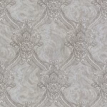 Italian Wallpaper Gray Color Classic Design, Size 10mx1.06m, Model 82708