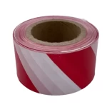 شريط سلامة غير لاصق لون احمر×ابيض مقاس بوصه 200متر /3بوصه   المادة بلاستيك