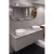 Marble Surface Ceramic Double Bowl Wash Basin 140 cm, Light Gray with Wooden Cabinet | Al Muhaidib Sanitary and Ceramic - Image 2