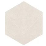 Tourmaline Hexagonal Ceramic, beige , 14 mm Thickness, Size 58.5 × 67.5 cm