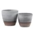 Ceramic plant pot, size 17x19 cm, brown with gray