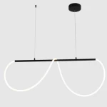 Modern Ceiling chandelier, length 120 cm, black color