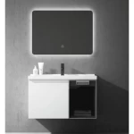 PVC Bathroom Washbasin, Ceramic Basin, White Color, Size 80 cm