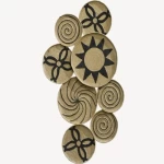 Decorative Metallic Plate, 4 cm Width, 107.5 cm Height, Black Color