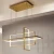 Golden Metal Chandelier, Height 60 cm, Length 80 cm, Diameter 25 cm, Model 440183