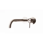 Matte Nickel Wall Washbasin Mixer, Without Frame, Weight 1.2 kg, Tall