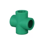 PPR Plastic Cross Tee Diameter 40 mm, Green Color | Cosmoplast Factory