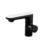 Washbasin Faucet Height 11 cm, Matte Black And White Color