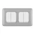 10A Electrical Light Switch 4 Gang 2 Way, Light Silver Color, 7x14cm, 250V | Spectra