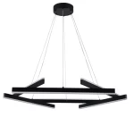 ثريا أنابيب ديكورية أسود، طول 20 سم، عرض 85 سم