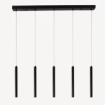 نجفة كريستال ، مقاس  125 × 10 × 14 سم، لون أسود