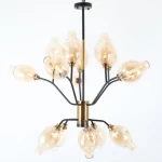 نجفة مودرن 15 لمبة، أبعاد 103 سم ارتفاع × 100 سم قطر