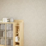 Floral Design Wall Covering, Length 10 m, Width 50 cm, khaki color