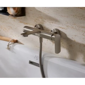 خلاط حوض استحمام نحاس مقاس 30×19×18 سم، لون فضي | شركة ابيات