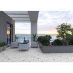 بلاط أرضيات سيراميك مطفي ابعاد 43×43×1.2سم ، لون رمادي حجري | الخزف السعودي