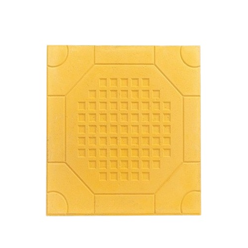 بلاط ديكور للأرضيات بتصميم حجري 40×40×4 سم لون أصفر، الموديل CONT-40404-YL-D39 | الصريف لمواد البناء