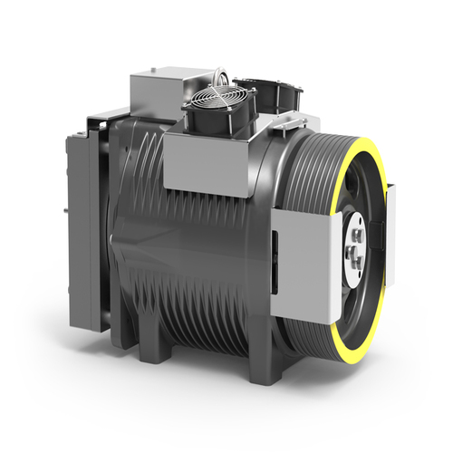 ماكينة مصعد بدون تروس SG48، حمولة 1200 كجم، سرعة 1m/s، قوة 9.0KW، بكرة 320×9×8 | Sicor