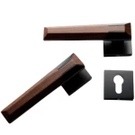 Separated Door Handle Black Color