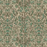 Italian Wallpaper Beige With Green Color Patterned Design, Size 10mx0.70m, Model RC18061