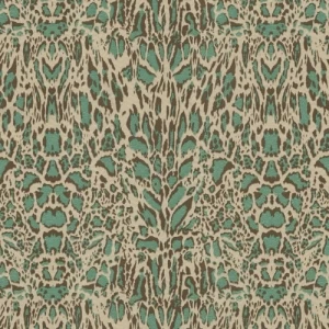 ورق جدران ايطالي لون بيج مع اخضر تصميم نقشات، مقاس 10 م×0.70 م، موديل RC18061 | شركة بالبيد للديكور