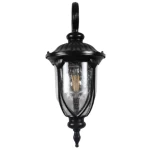 مصباح إضاءة خارجي مع تصميم عصري، لون أسود، مقاس 43×18 سم