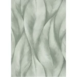 German wavy wallpaper, size 10 m x 0.53 m, green color, model 10148-07