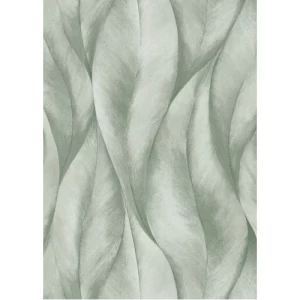 German Wavy Wallpaper 10m x 0.53m Green, Model 10148-07 | Balbaid Decor Company