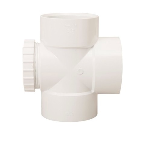 ACCESS TEE PVC 90° Schedule 40 Size 4 inch White | Arabian Plastic Manufacturing CO.(APLACO)