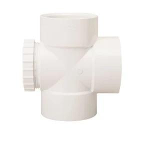 ACCESS TEE PVC 90° Schedule 40 Size 4 inch White | Arabian Plastic Manufacturing CO.(APLACO)