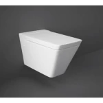 Wall Hung Toilet Square Seat Size 52.7×35.5 cm, White Color