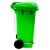 Polyethylene Plastic Waste Container with Step, Capacity 120 Liters, Size 54x44.5x90 cm, Green Color, Model GPVIP