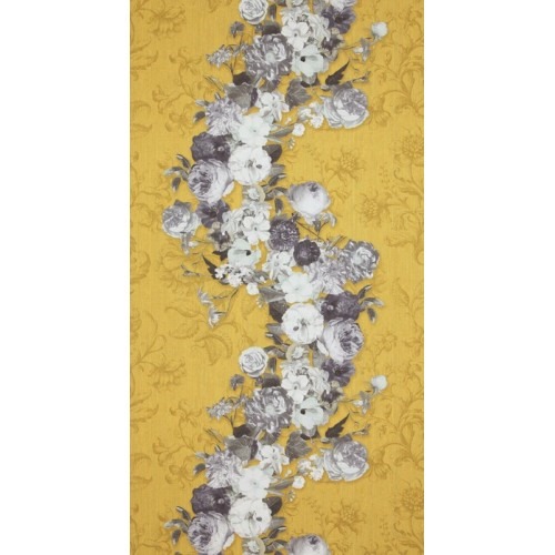 Dutch Floral Wallpaper 10m x 0.53m Yellow, Model 17795 | Balbaid Decor Company