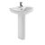 Ceramic Wash Basin with Full Base Size 45x52x83 cm, White Color