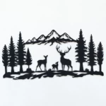 لوحة معدنية زخرفية، لون اسود، مقاس 30×96 سم