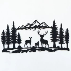 Decorative Metal Plate 96x30 cm, Black Color | 