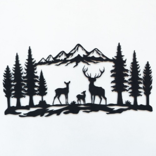 Decorative Metal Plate 96x30 cm, Black Color | 