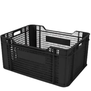 حاوية بلاستيك HDPE مقاس 51×39×24 سم أسود، موديل 70QAR | مصنع الفريدي للصناعات البلاستيكية