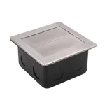 علبة افياش ارضية بابين فيش ثلاثي 13 امبير، مخرج يو اس بي، مخرج تايب سي، ابعاد 120×120 مم