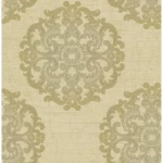 American Wallpaper Beige Color Classic Design, Size 10mx0.53m, Model ZA30207