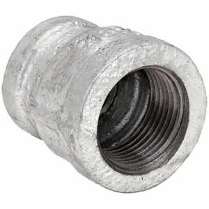 Reducer Coupling 3/4 x 3/8 inches Iron Zinc Plated, White | ARAB PROS COMPANY