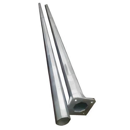 Octagonal Lighting Poles 8m Length 5mm Thickness Single Arm with Anchor Bolt I Shape 900mm Length Diameter 27mm Base 400x400mm | Matkel Store