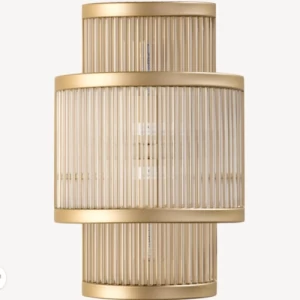 Modern Wall Light 32.5 cm Length, 19.5 cm Width, Golden | Abyat Company